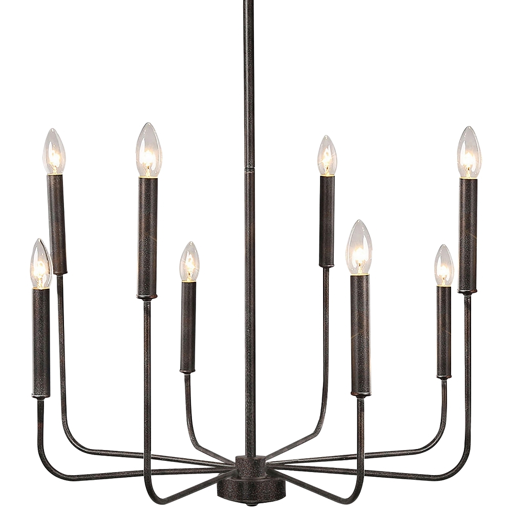 Arlin 26" Wide Bronze 8-Light Candle Chandelier - Style # 85K90 - Image 0