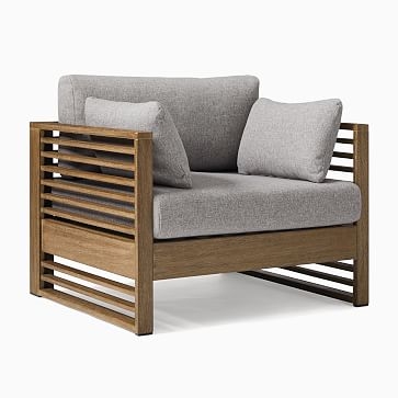 Santa Fe Slatted Lounge Chair, Driftwood/Gray - Image 2