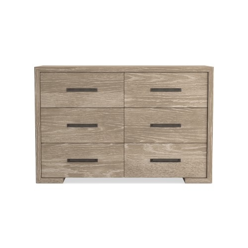 Madison 6 Drawer Dresser, Wood, Dune, Bronze - Image 0