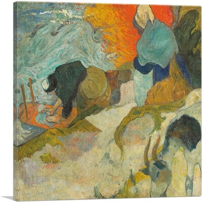 ARTCANVAS Washerwomen In Arles 1888 Canvas Art Print By Paul Gauguin - Image 0