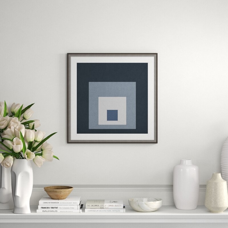 Lillian August Analytical Placement 6' Framed Graphic Art Print on Glass - Image 0