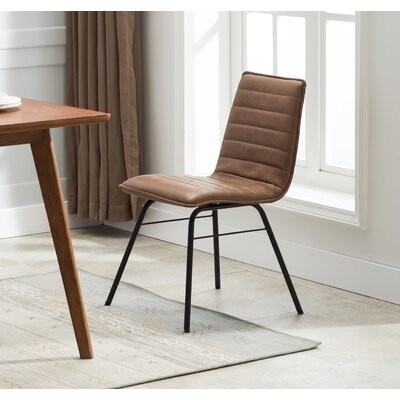 Hedberg Upholstered Stacking Side Chair in Walnut - Image 0