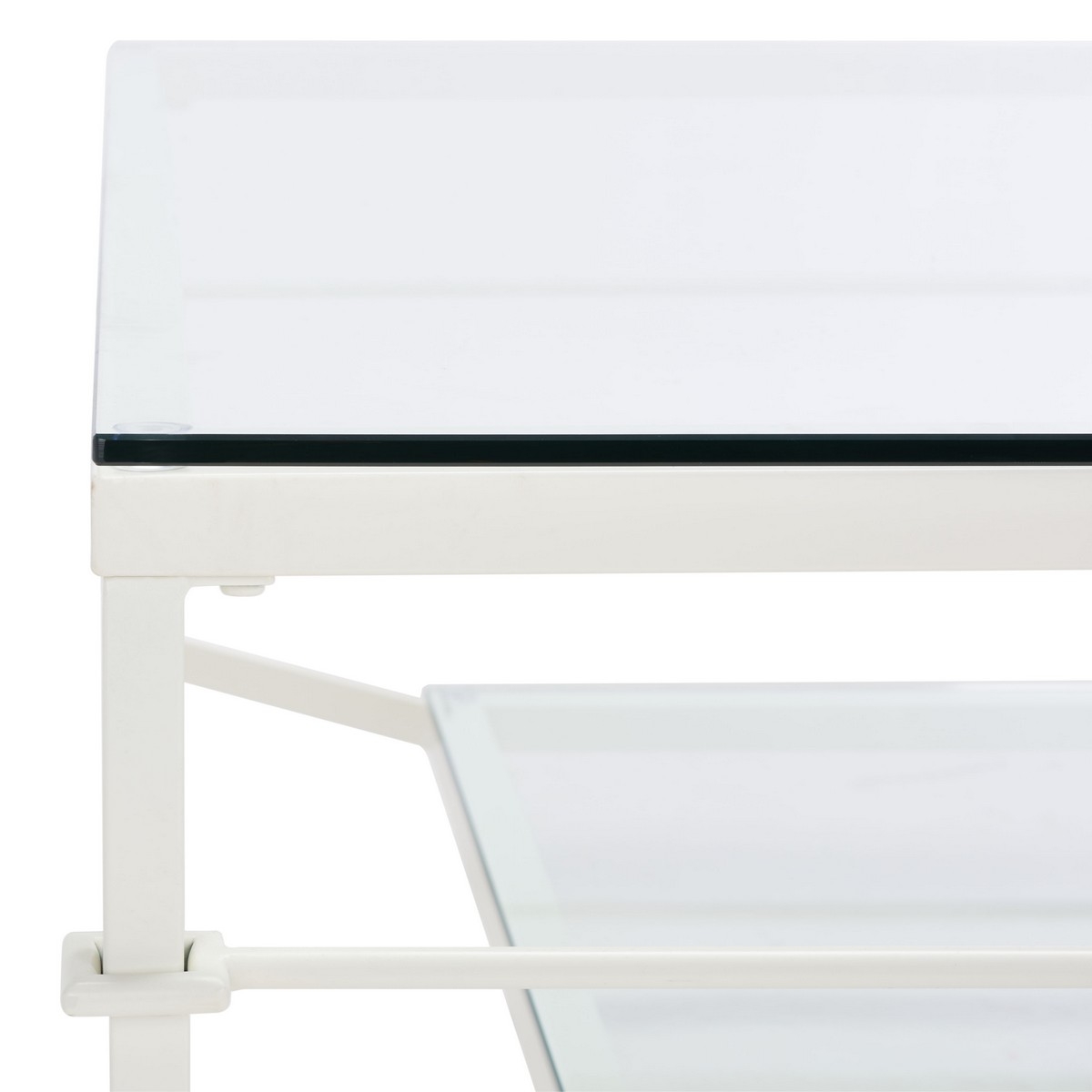 Mieka Cocktail Table - White - Safavieh - Image 2