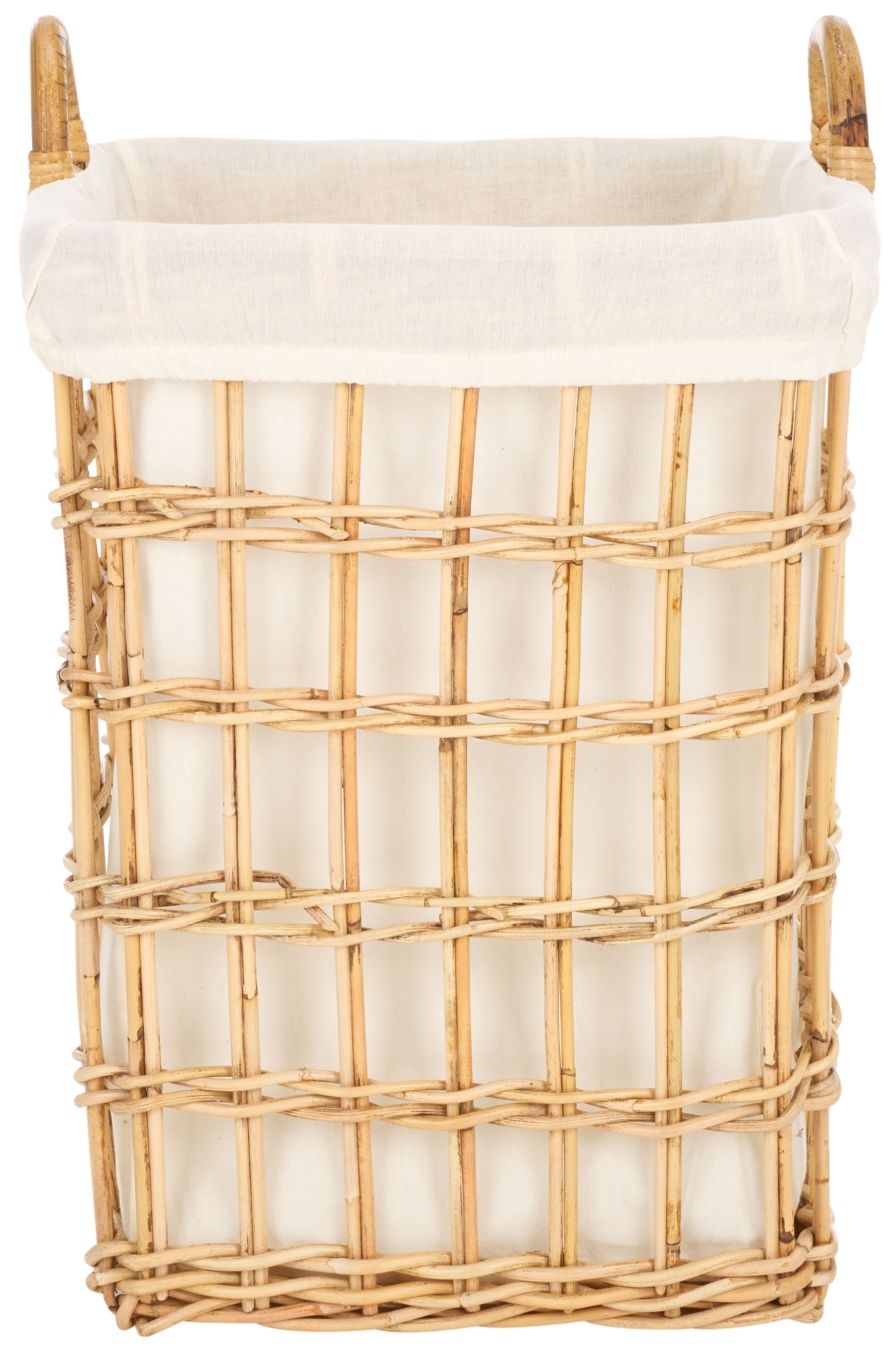 Runa Basket W/ Liner - White / Natural - Safavieh - Image 0