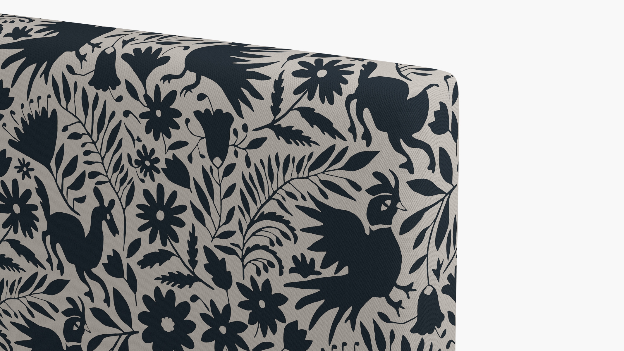 Square Back Headboard, Ink Frida, Queen - Image 2