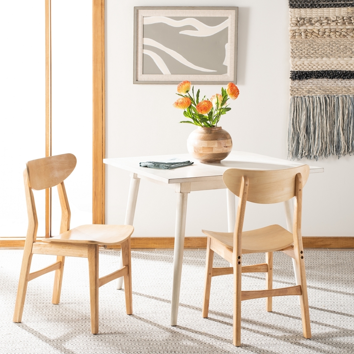 Lucca Retro Dining Chair - Natural - Safavieh - Image 1