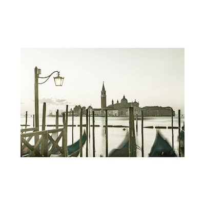 Venice Gondolas In The Early Morning by Melanie Viola - Wrapped Canvas Gallery-Wrapped Canvas Giclée - Image 0