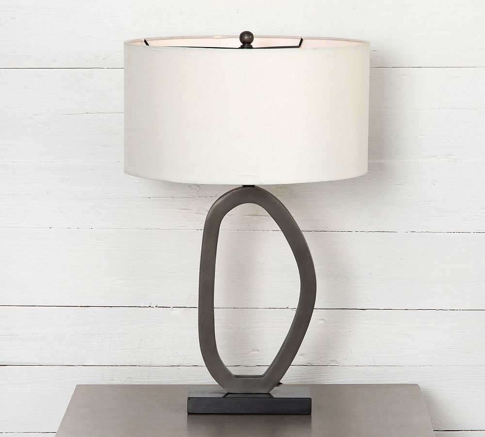 Jasia Metal Table Lamp, Slate Aluminum - Image 0