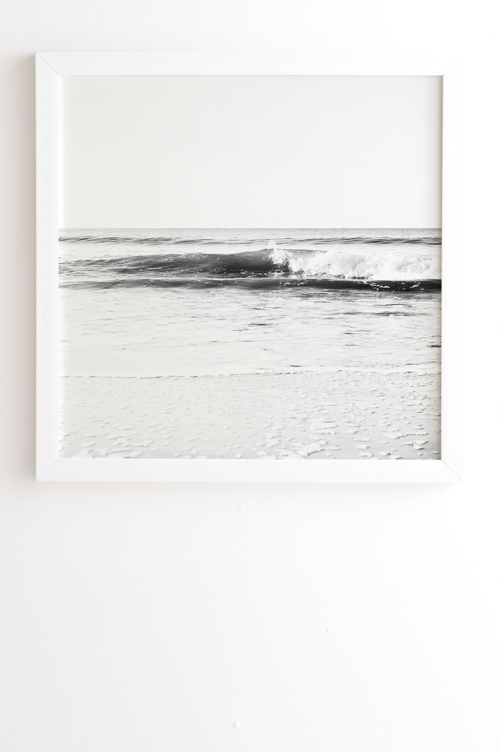 Bree Madden Surf Break White Framed Wall Art - 8" x 9.5" - Image 1