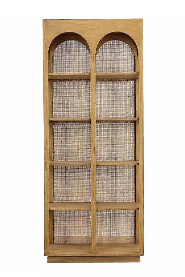 Leonardo Wood and Rattan Bookcase - Image 0