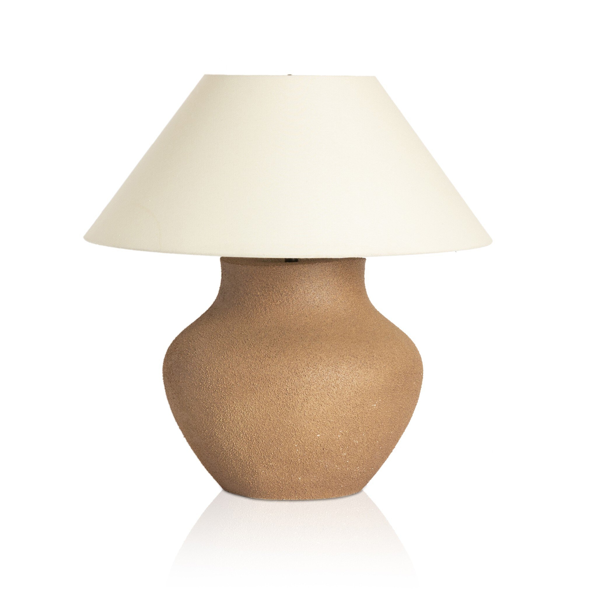 Parma Ceramic Table Lamp - Textured Dark Sand Porcelain - Image 0