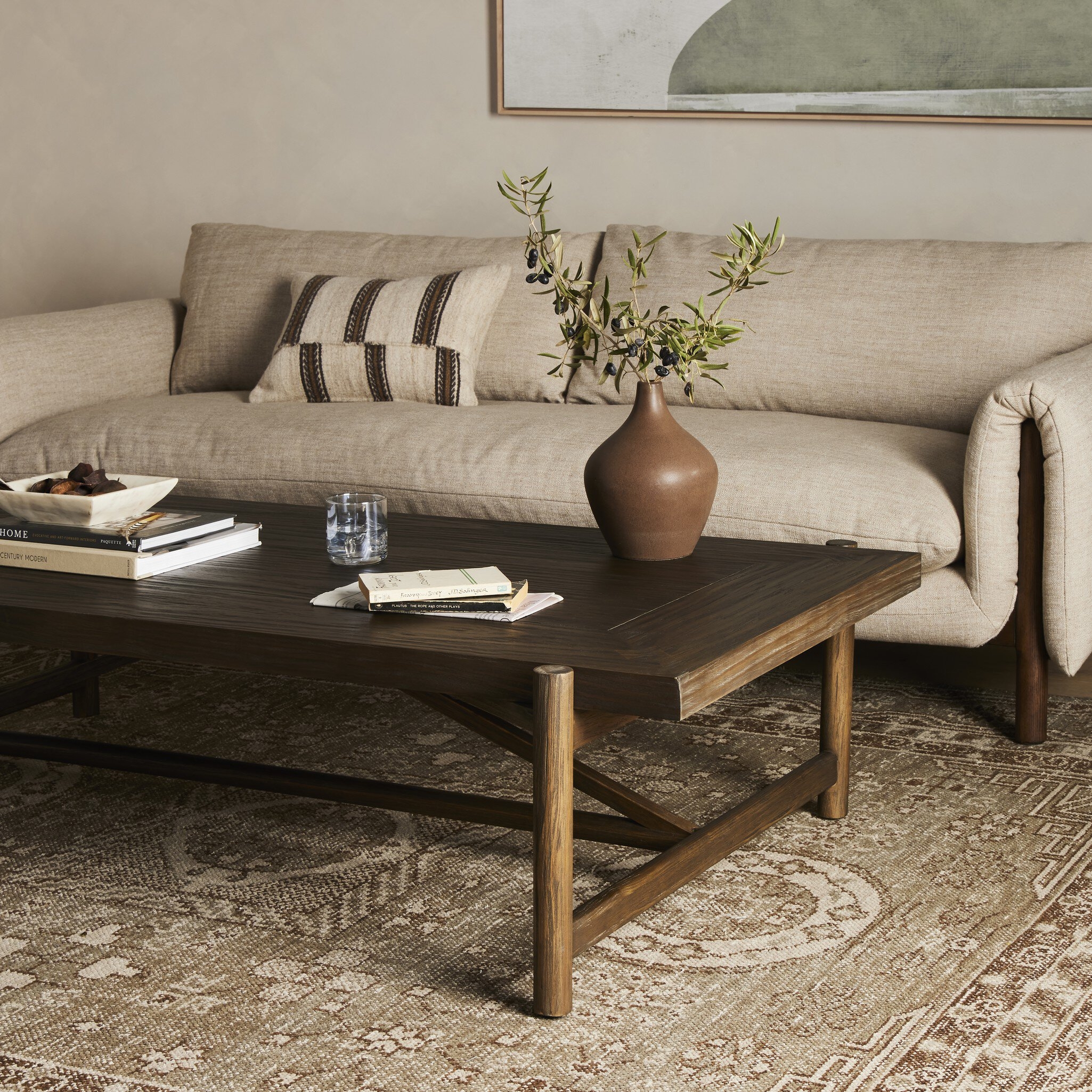 Goldthwaite Coffee Table - Sienna Brown Pine - Image 8