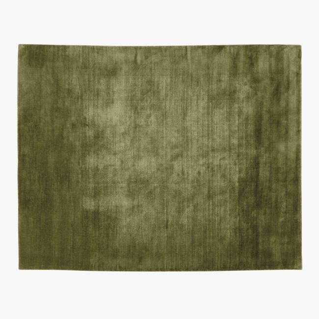 Kole Olive Green Solid Performance Nylon Area Rug 6'x9' - Image 0