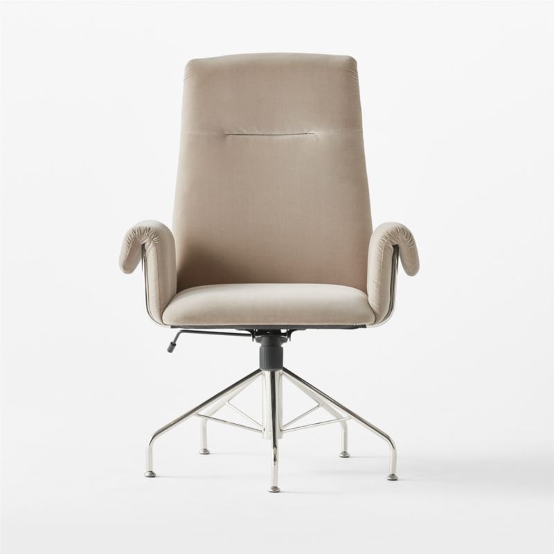 Saviti Bone Velvet Office Chair - Image 4