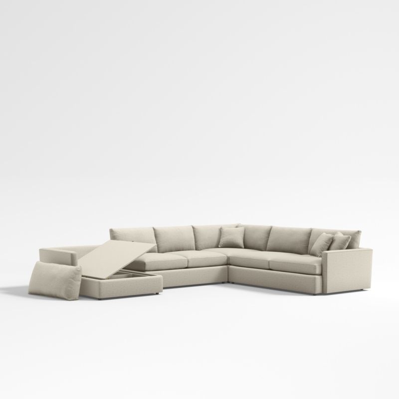 Lounge Deep 4-Piece U-Shaped Sectional Sofa with Left-Arm Storage Chaise - Image 1