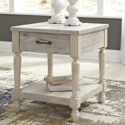 Theron Solid Wood End Table with Storage - Image 0