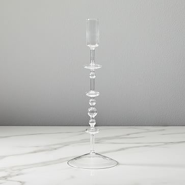Paradiso Glass Taper Holder, Clear, Medium, Individual - Image 3
