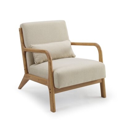 25.2" Wide Suburban Countyade Armchair Upholstery with 100% Linen - Image 0
