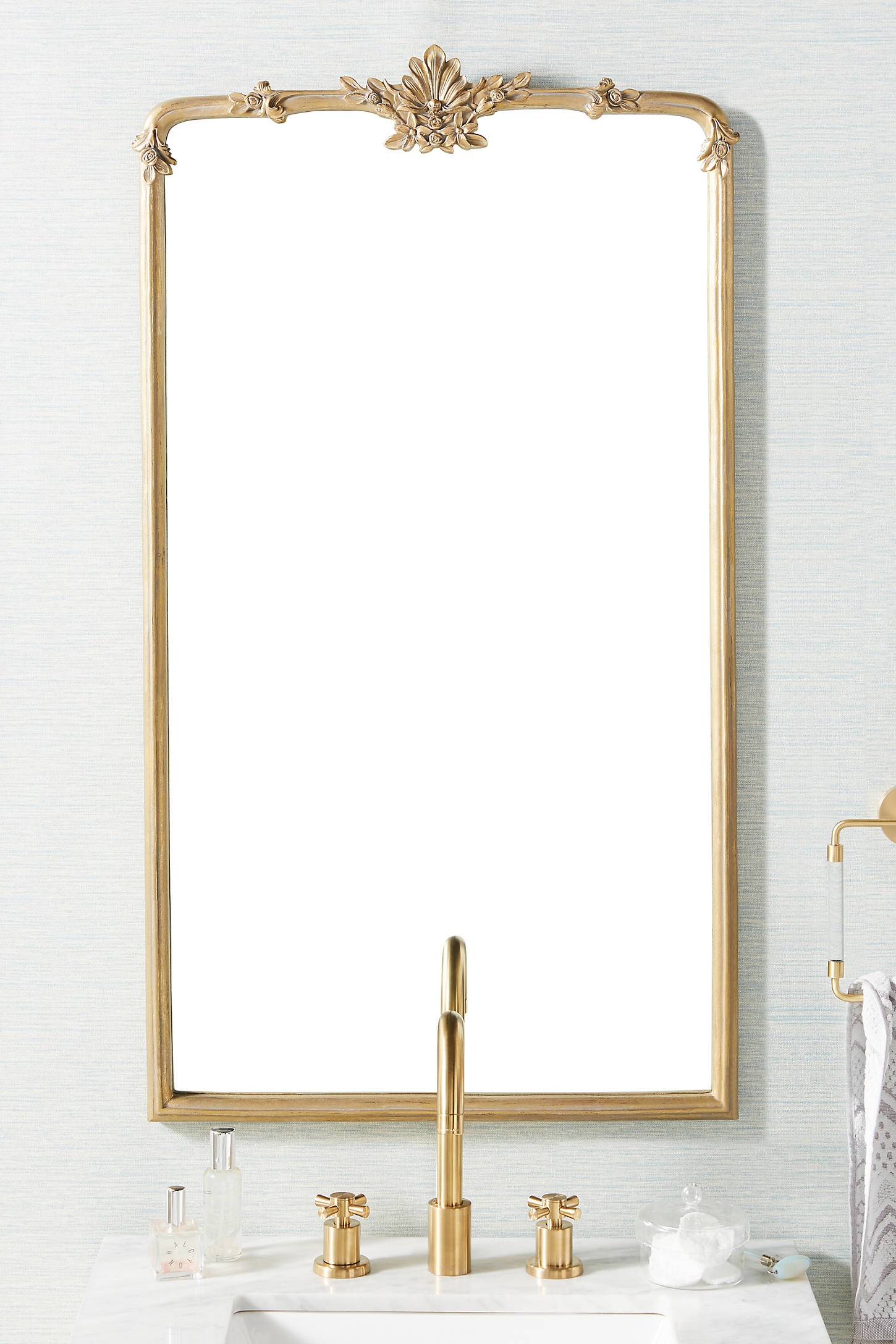 Cecilia Floor Mirror, Gold - Image 1