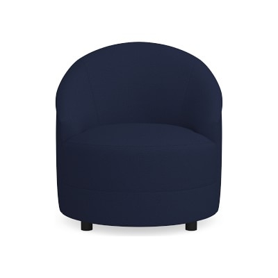 Capri Occasional Chair, Performance Slub Weave, Navy - Image 0