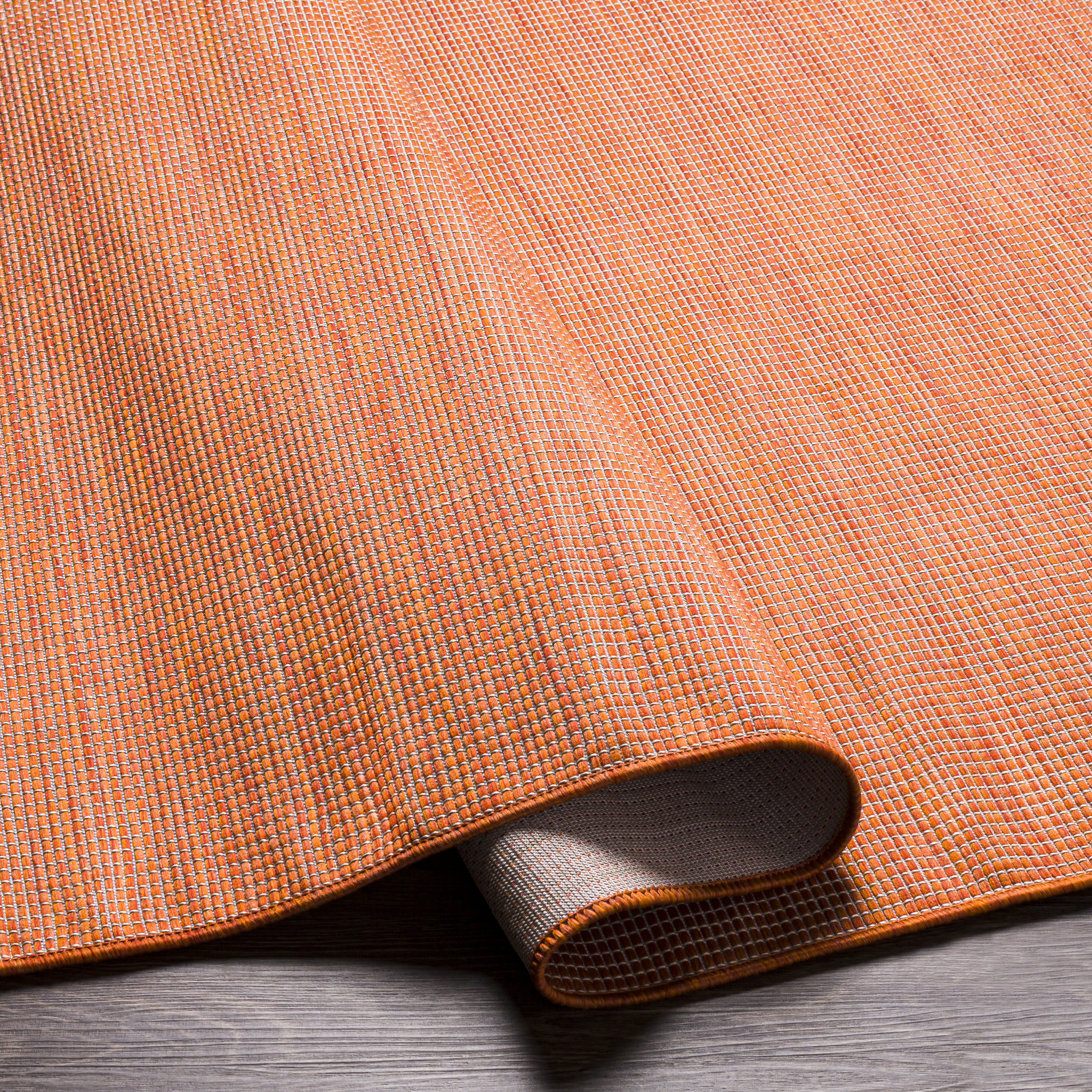 Pasadena Orange Outdoor 2'6" x 4' Machine Woven Rug - Image 4