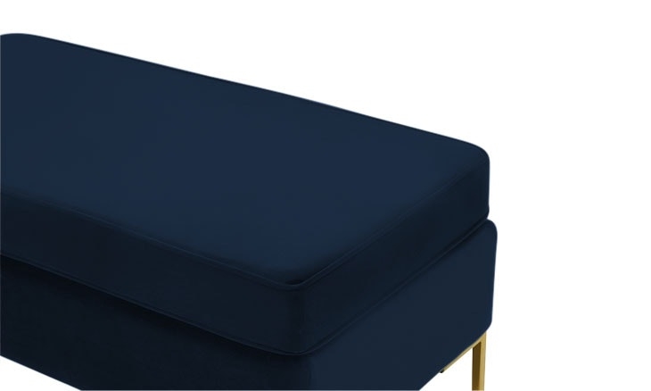 Blue Dee Mid Century Modern Bench with Storage - Royale Cobalt - Image 4