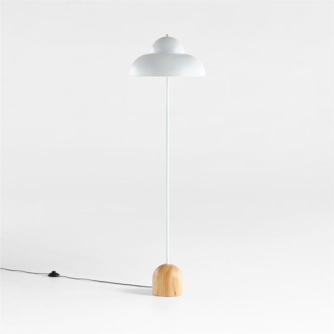 Eloise White Wood and Metal Kids Floor Lamp - Image 0