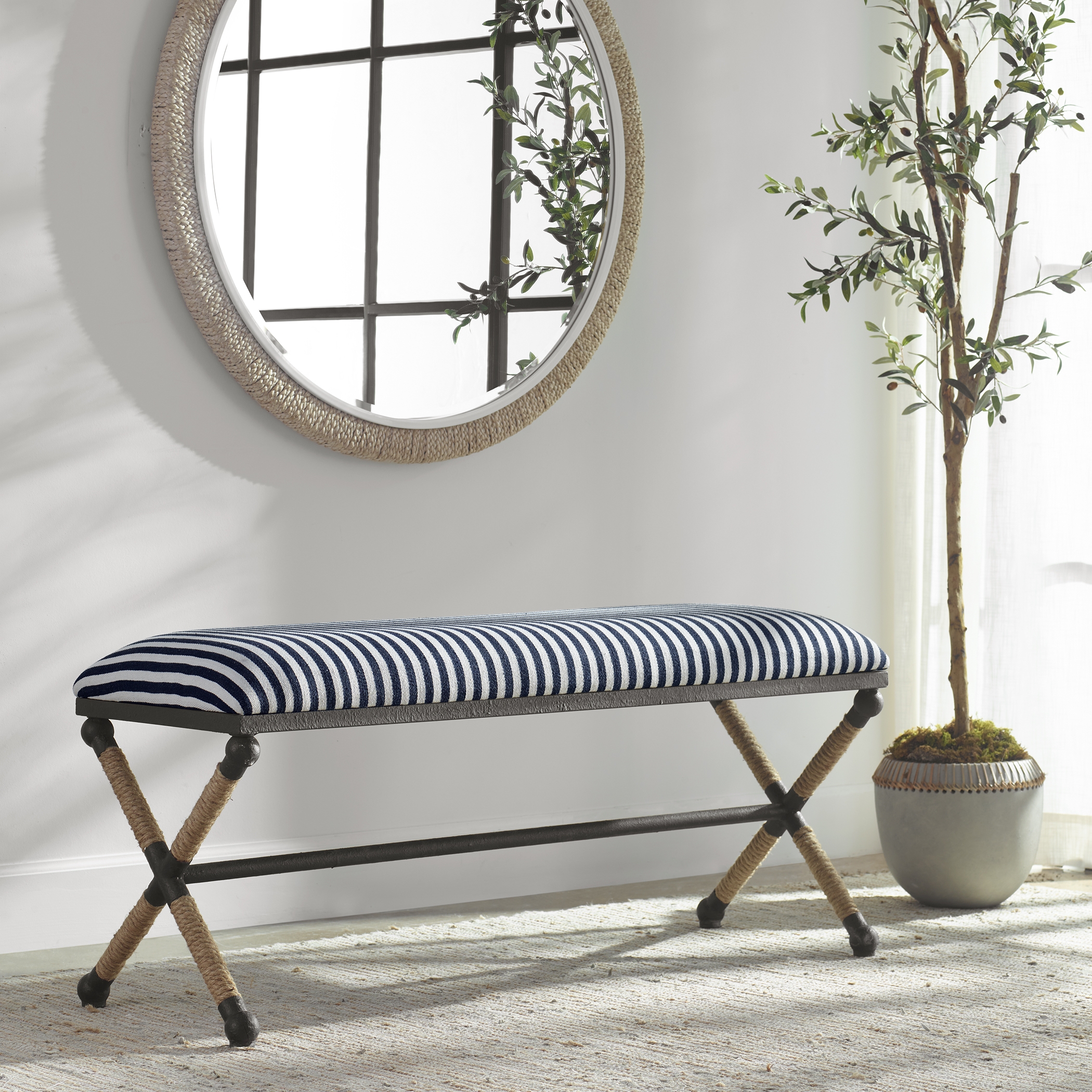 Braddock Striped Bench - Image 1
