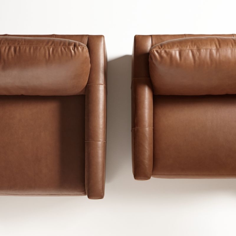 Gather Deep Leather 2-Piece Sectional Sofa - Image 4
