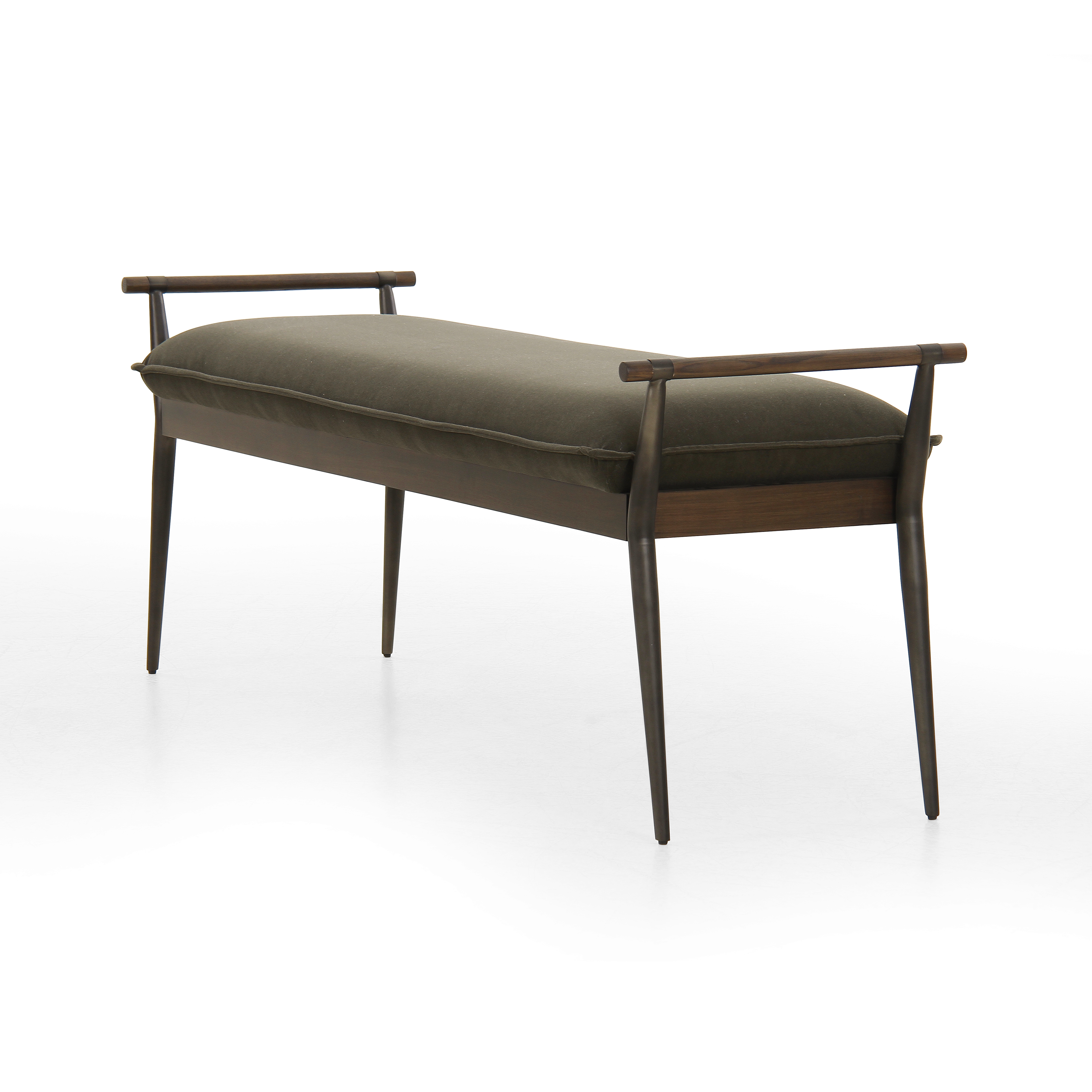 Charlotte Bench - Modern Velvet Loden - Image 1