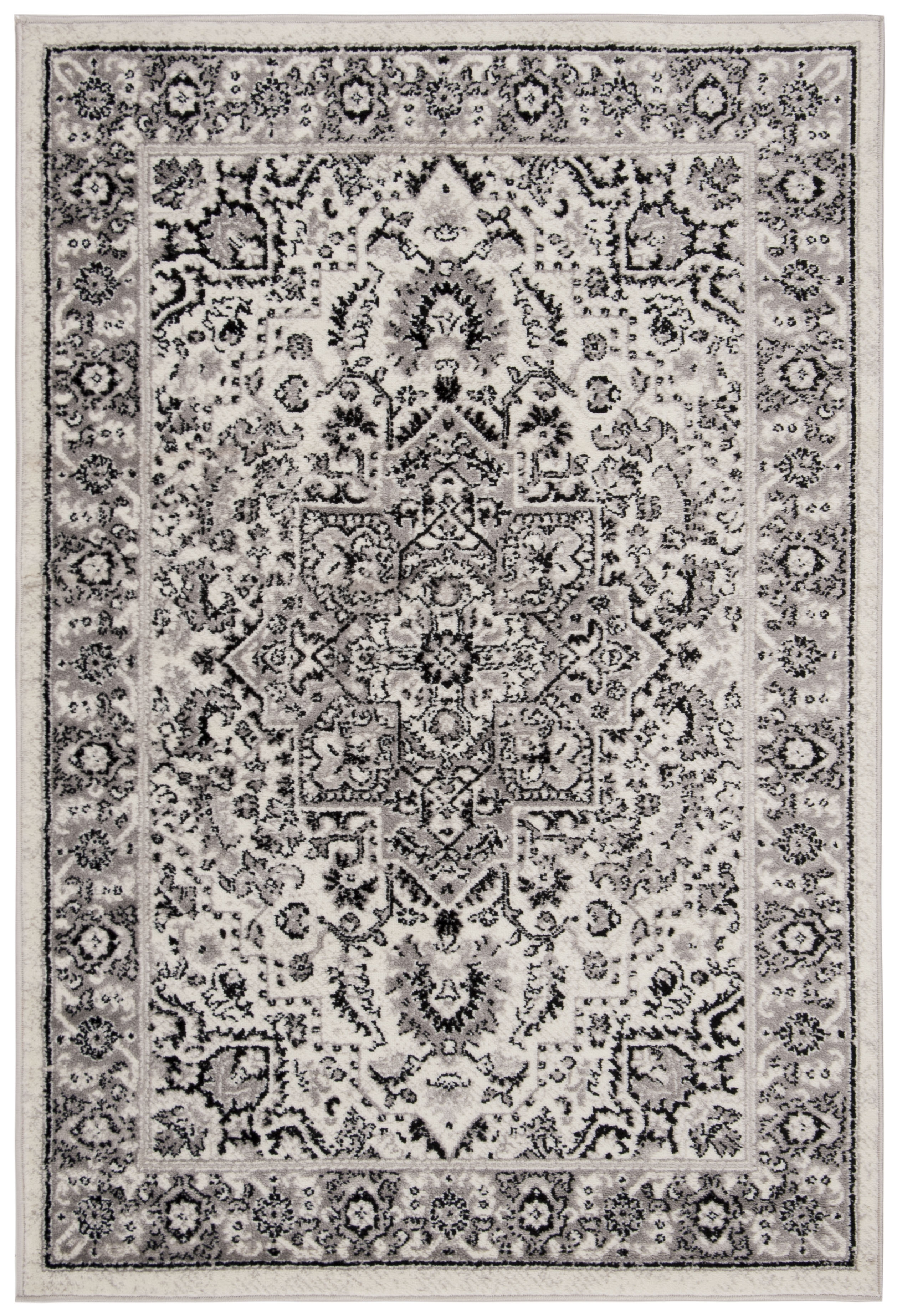 Arlo Home Woven Area Rug, SKY126K, Grey/Ivory,  4' X 6' - Image 0