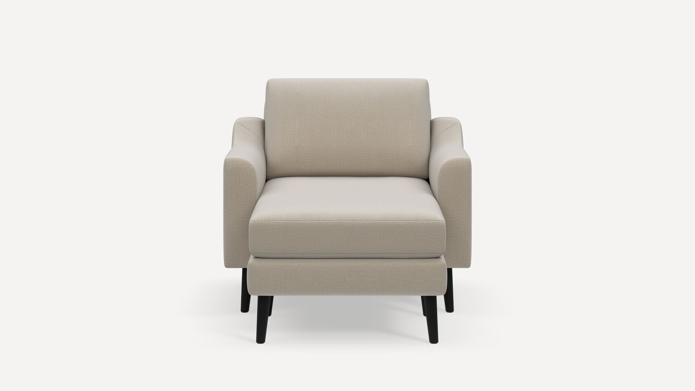 Nomad Armchair with Chaise - Georgia Clay - Performance Chenille / Ebony - Wood / Slope - Image 0