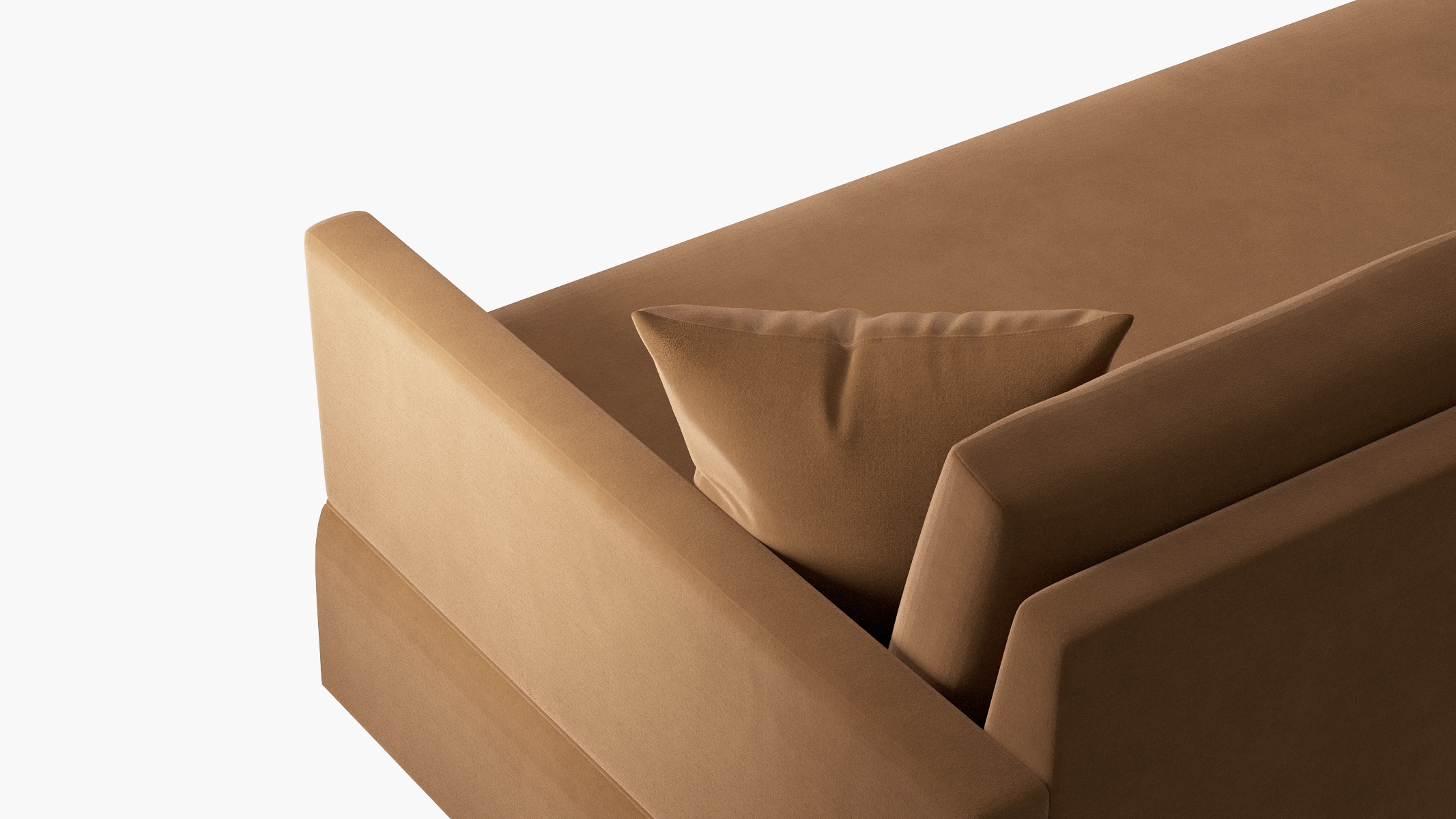 Skirted Track Arm Sofa, Nutmeg Luxe Velvet, Extra Deep (43") - Image 4