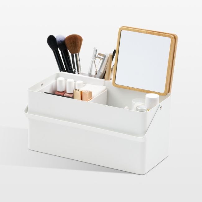 Yamazaki White Steel Makeup Organizer - Image 0