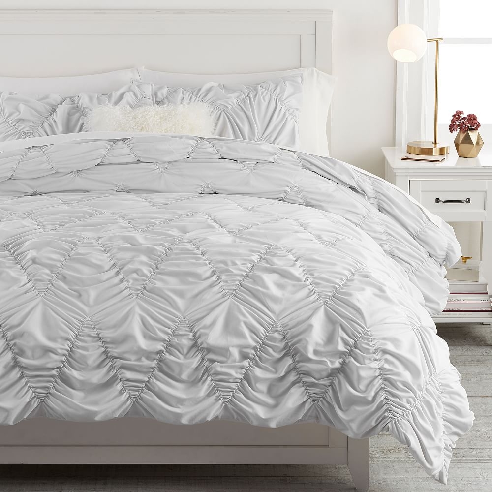 Whimsical Waves Microfiber Comforter, King, White - Image 0