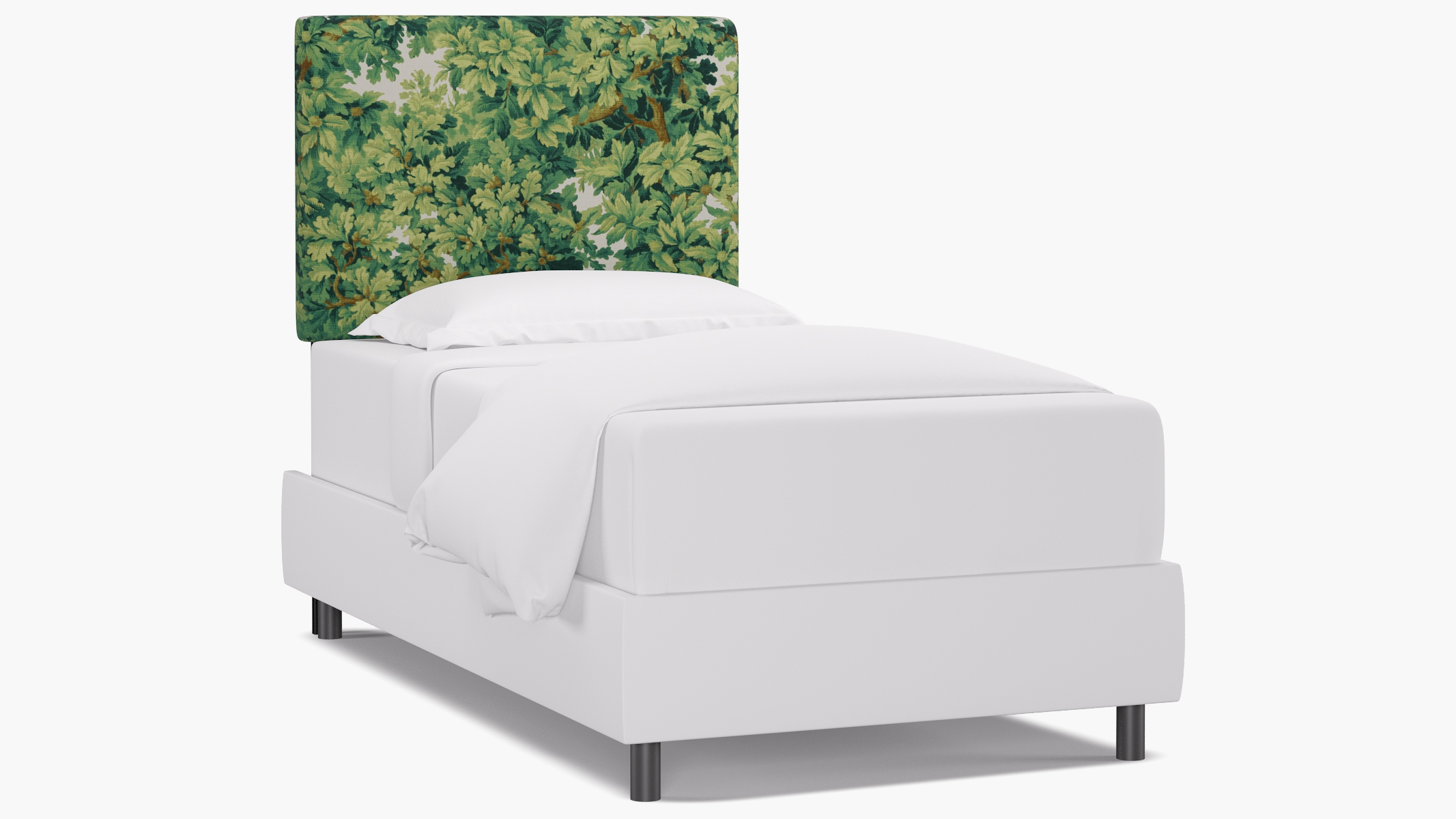 Square Back Headboard, Verdure Bois De Chene, Twin - Image 0