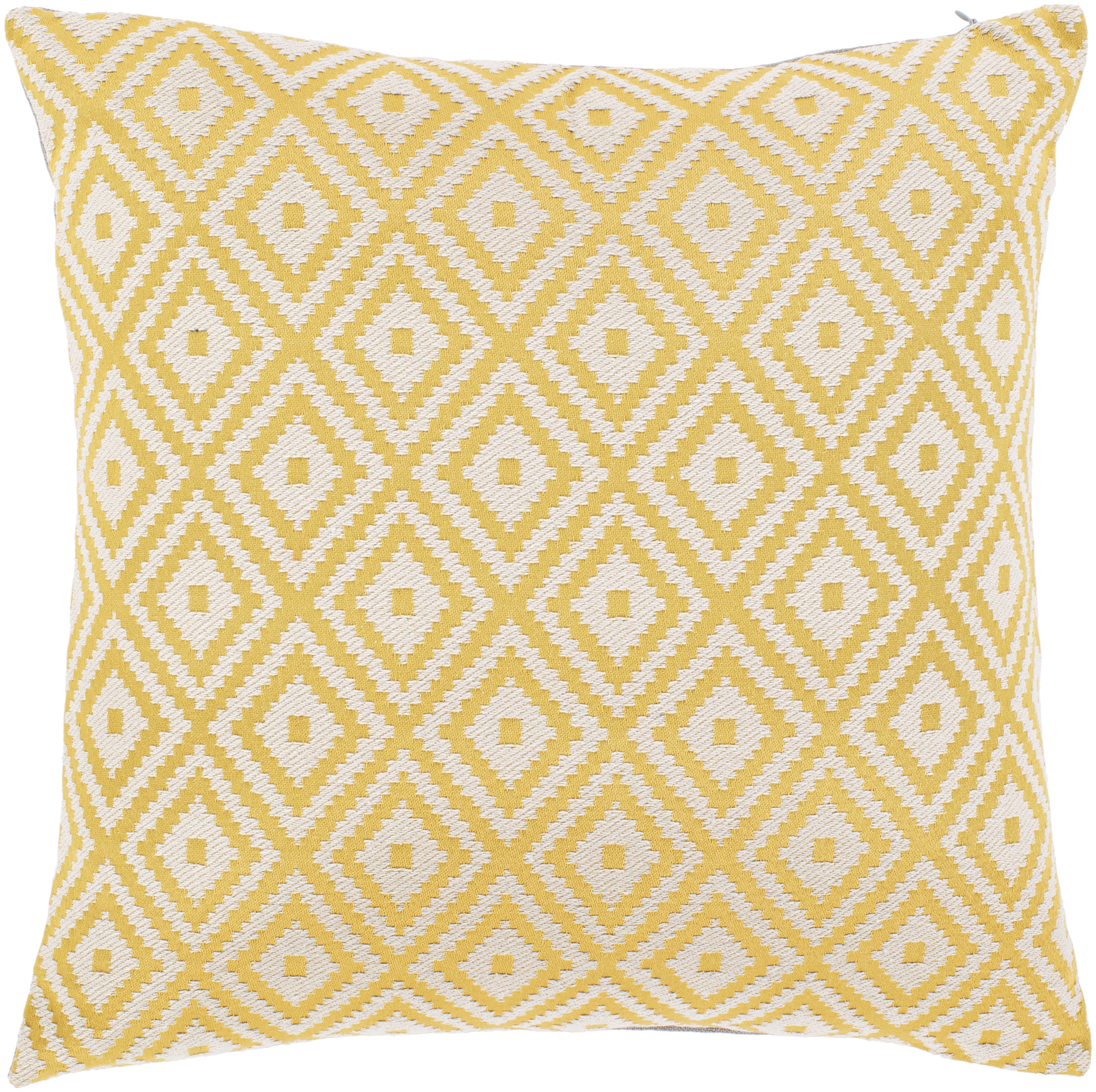 Kanga Pillow, 18" x 18", Yellow - Image 0