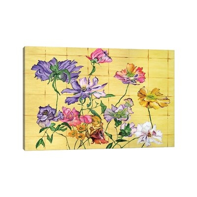 Golden Clematis by Larisa Lavrova - Wrapped Canvas Painting - Image 0