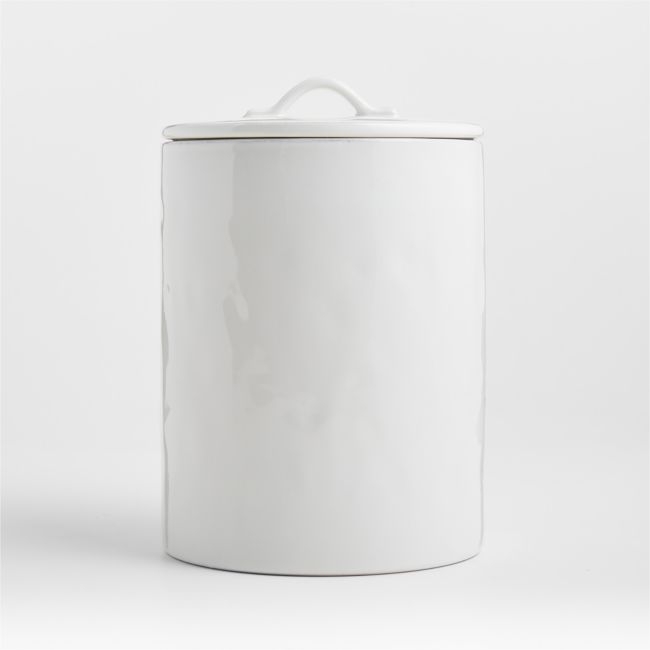 Marin Large White Stoneware Canister - Image 0