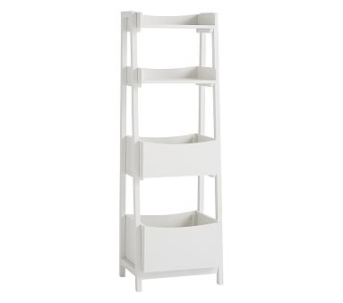 Angled Bookcase Tower, Simply White, In-Home Delivery - Image 0