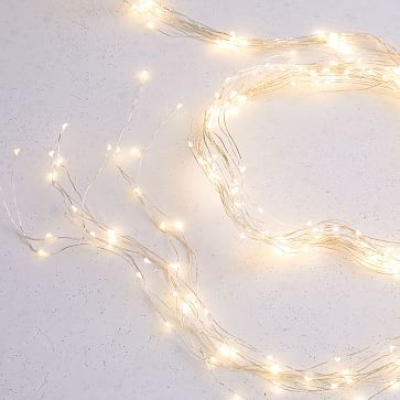 LED String Lights, Silver, 10' - Image 0
