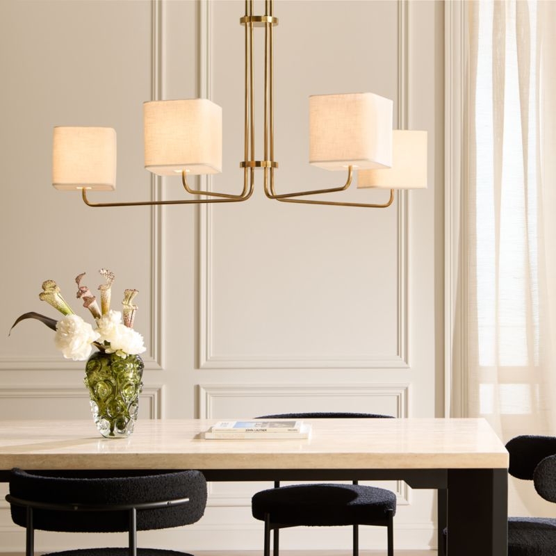 Archer Multi-Arm Aged Brass Chandelier - Image 4