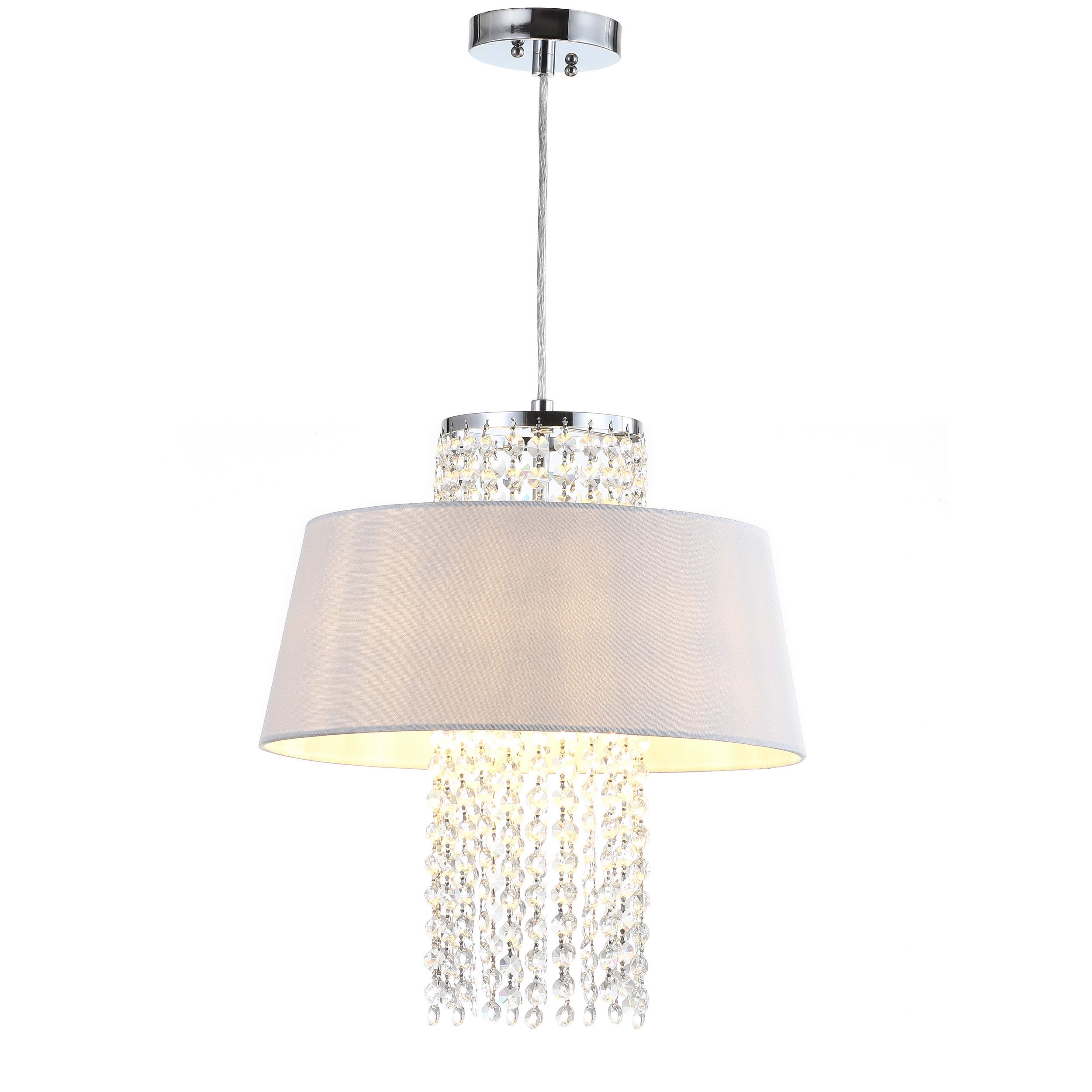 Cadenza 3 Light Beaded 16-Inch Dia Pendant - Chrome - Safavieh - Image 1