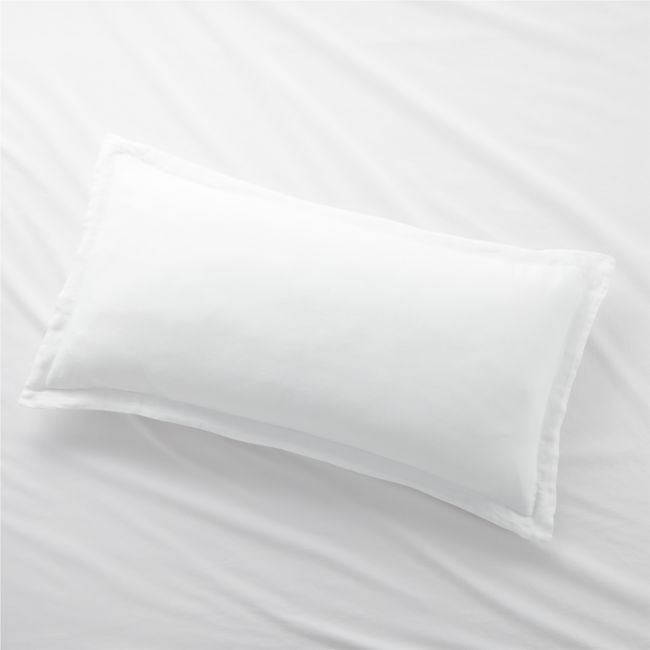 New Natural Hemp White King Bed Pillow Sham - Image 0