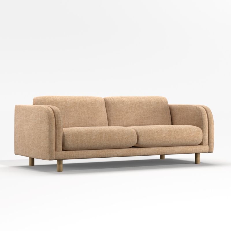 Pershing Curved-Arm 79" Sofa, Rust - Image 1