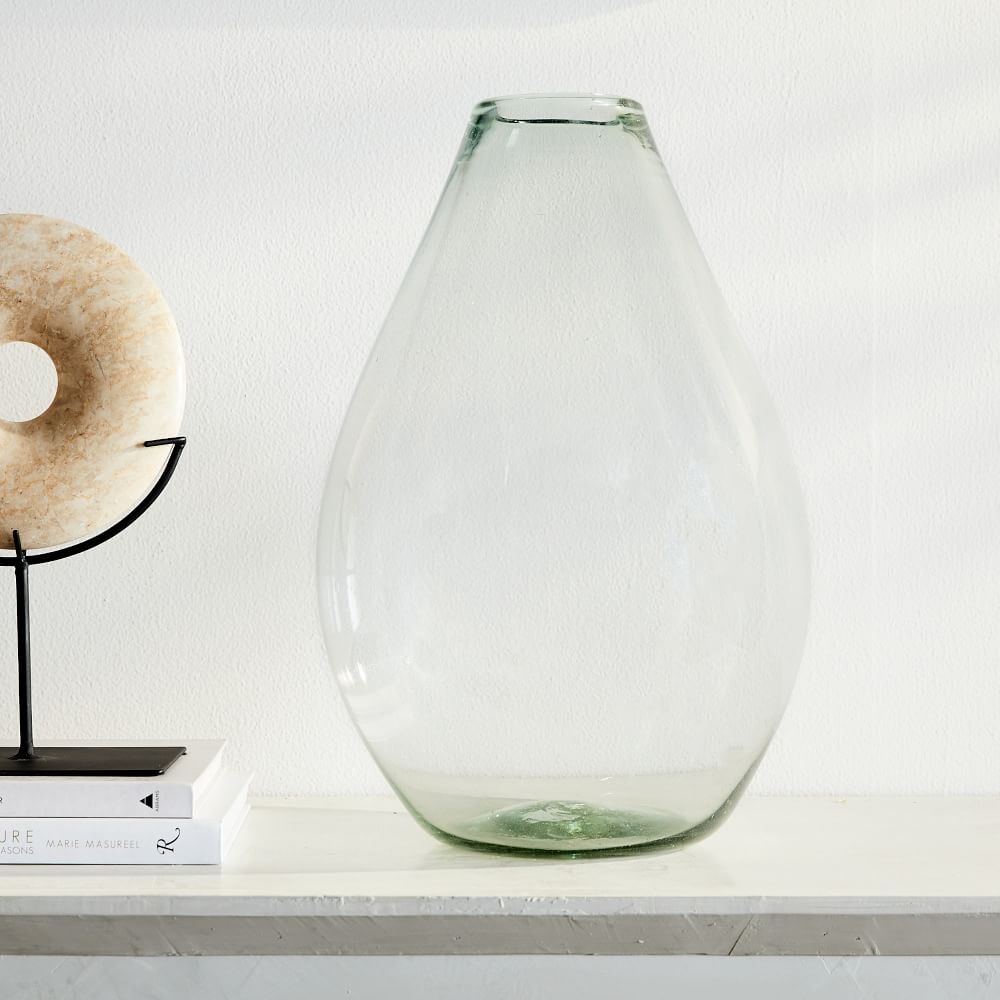Pure Glass Vase, Raindrop, Clear, Extra Large - Image 0
