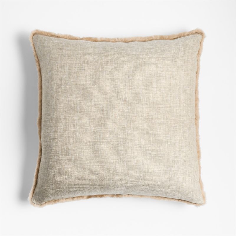 Malmo Shearling 20x20 Camel Tan Throw Pillow Cover - Image 6