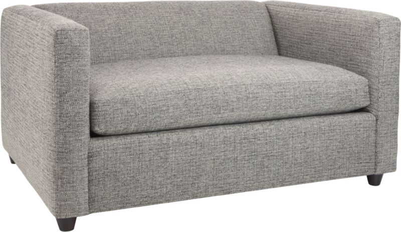 Movie 56" Felt Grey Sleeper Sofa - Image 1