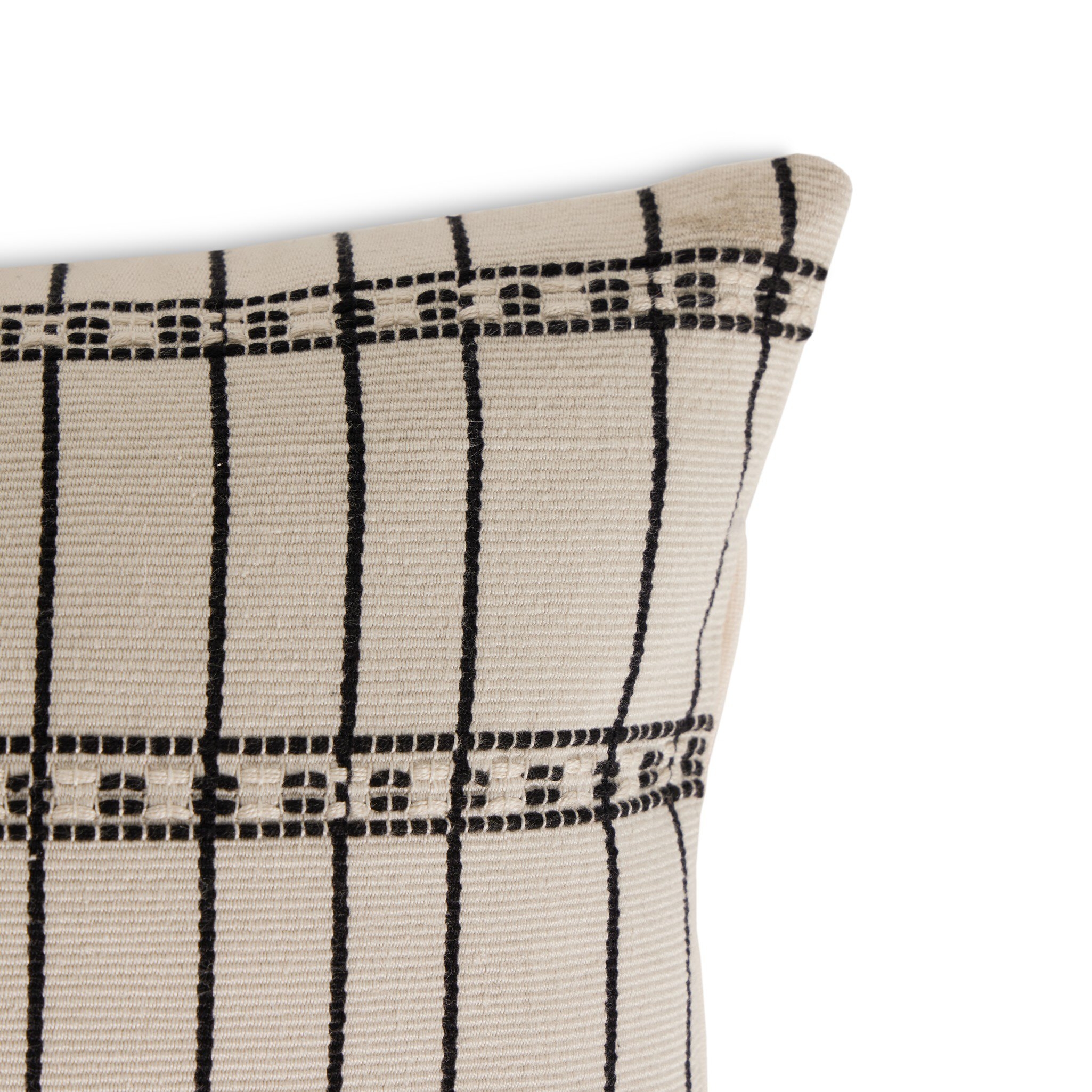Handwoven Chiapas Pillow - Ivory Cotton - Image 1