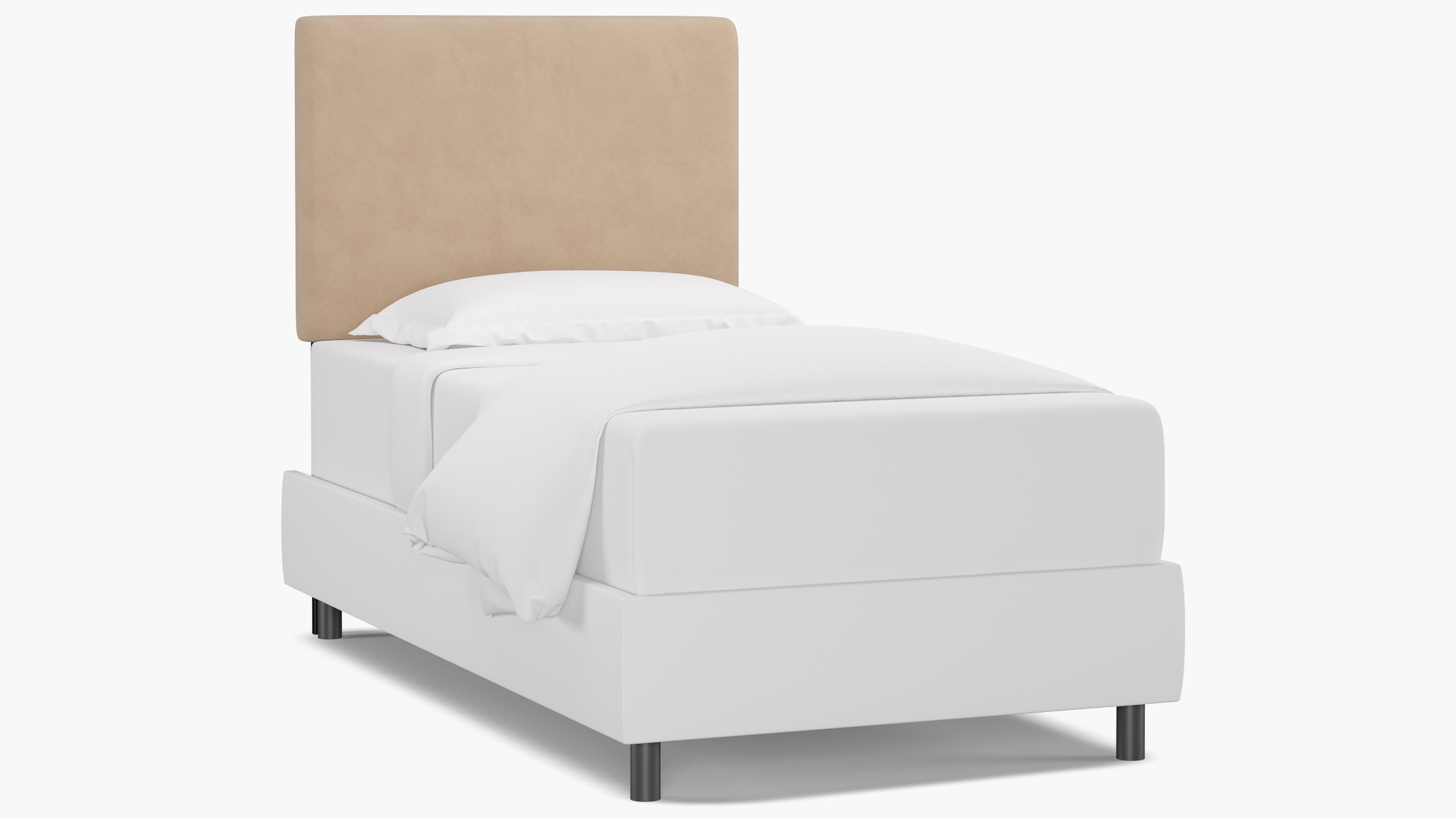 Square Back Headboard, Pearl Classic Velvet, Twin - Image 0